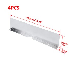 Wealrit 4 PCS Downspout Diverter Gutter Valley Splash Guards with Screws Roof Rain Gutter Diverter White House Shingle Roofs Corner - Bendable