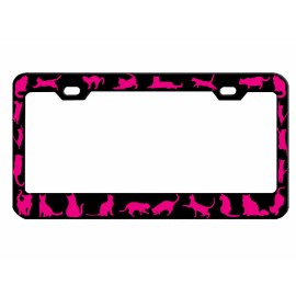 NCAT Cats Cat Lovers Design Heavy Duty Metal Car License Plate Frame Auto Tag Holder