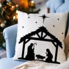 Ogiselestyle Christmas Oh Holy Night Nativity Throw Pillow Covers, 18