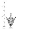 Certified 925 Sterling Silver Taurus Bull Head Animal Pendant Necklace,