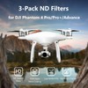 LENSKINS 3 Pack ND4/ND8/ND16 Filter Kits for DJI Phantom 4