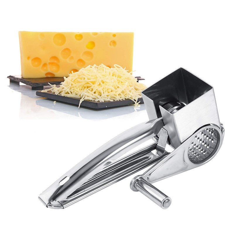 Rotary Grater + Multifunctional Kitchen Craft Stainless Steel Cheese Grater