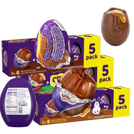 Caramel, Creme & Chocolate Eggs Candy, Individually Wrapped Easter Candy, 1.2 oz - (3 - Pack, Assorted Flavors)
