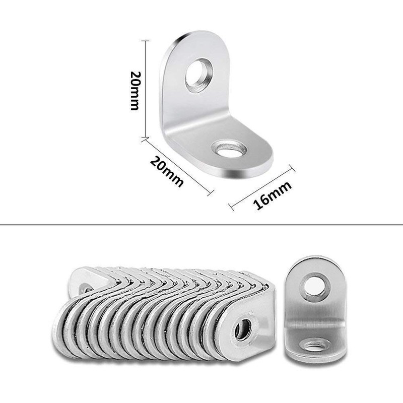 BESTU Angle Bracket, Shelf Bracket, Stainless Steel, Angle Bracket, L-Shaped,