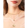 TOVABA Gold Layered Necklaces for Women Cute Shell Charm Simple