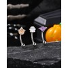 Agrewd 3PCS Halloween Rook Earrings 16G Silver Rook Eyebrow Jewelry