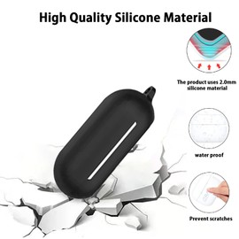 TOORQR Kompatibel mit Sony WF-C500 Hülle Kopfhörer Case,Schützende Flüssig Silikon Hülle für WF-C500 Silikon Cover,Front-LED Sichtbar, Kratzfest,Leicht zu Reinigen (Mitternachtsblau)