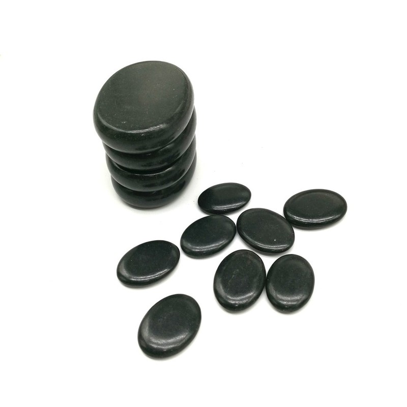 Windfulogo 12pcs Hot Massage Stones Set Natural Lava Basalt Warm