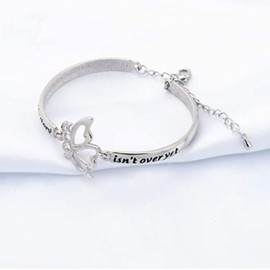 Semicolon Butterfly Bracelet My Story Isn't Over Yet Semicolon Jewelry Semicolon Suicide Prevention Gift, Stainless Steel