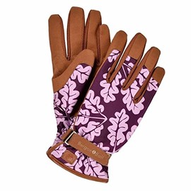 Burgon & Ball GLO/OAKPLUMML Womens Love Oakleaf Gloves, Medium/Large, Plum