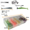 Bucht Ajing Worms 2" Set of 100 with Tackle Box