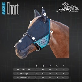 Kensington UV CatchMask w/Ears & Removable Nose & Forelock Opening Size: Medium Color: 2017 - Lavender Mint