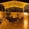 SUAVER Solar Icicle Lights Christmas Decorations with 19 Drops 96LED