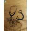 Unbranded Stethoscope Decal Roses