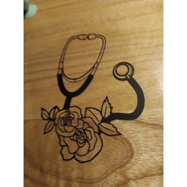 Unbranded Stethoscope Decal Roses