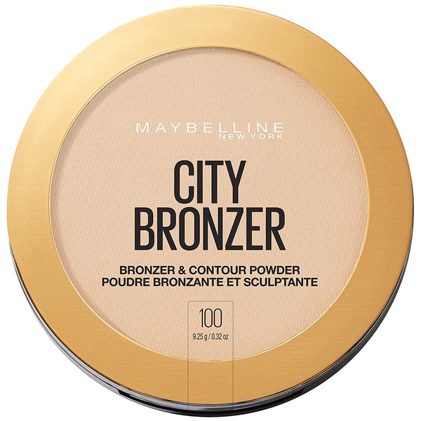 Maybelline New York City Bronzer Powder Makeup Bronzer and Contour Powder, 100, 0.32 Ounce