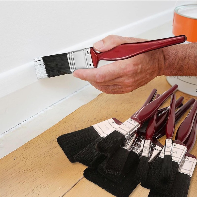 Paint Brush Set, 10 Pieces, Mixed Sizes 0.5-3 inch, Professional