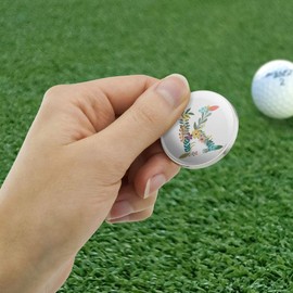 GRAPHICS & MORE Letter K Floral Monogram Initial Golfing Premium Metal Golf Ball Marker