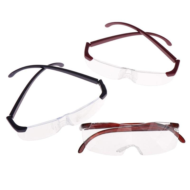 Hazuki Loupe Magnifier Glasses Red, Compact-M 1.32x Clear Eyeglasses for