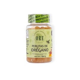 ORE Perlitas de Miel con Orégano 100 g | Con Propóleo, Eucalipto, Gordolobo y Sauco | Suplemento Alimenticio | Presentación en Perlitas