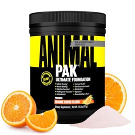 Animal Pak - Convenient All-in-One Vitamin & Supplement Powder, Orange Crush - Zinc, Vitamins C, B, D, Amino Acids, Immune Support, Digestive Enzymes 