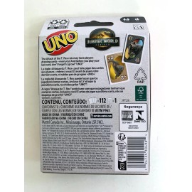 Mattel UNO Jurassic World Rebirth Card Game Includes Special Rule