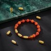 BENECREAT 50Pcs Real 24K Gold Plated Alloy Tube Beads, 12x6.5mm