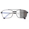 SKYWAY Men's Self-Tinking Glasses, Retro Aviator Square Photochrome, Anti-Blue Light