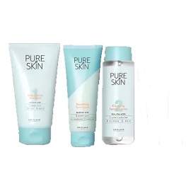 Limpiador Facial + Tónico + Humectante Pure Skin 3 Piezas