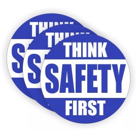 Unbranded/Generic 3pcs - Think Safety First Hard Hat Decals Helmet Stickers 1st Safe Trained