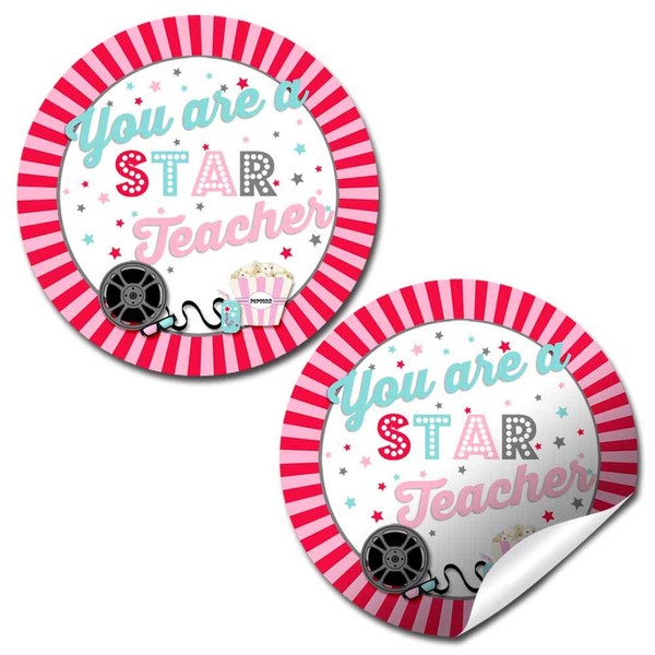 You’re A Star Movie Themed Teacher Appreciation Thank You Sticker