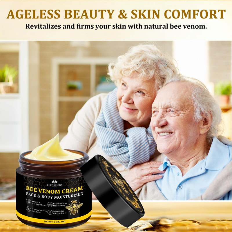 CHEOKINGBA 2PCS Bee Venom Skin Cream for Face & Body,