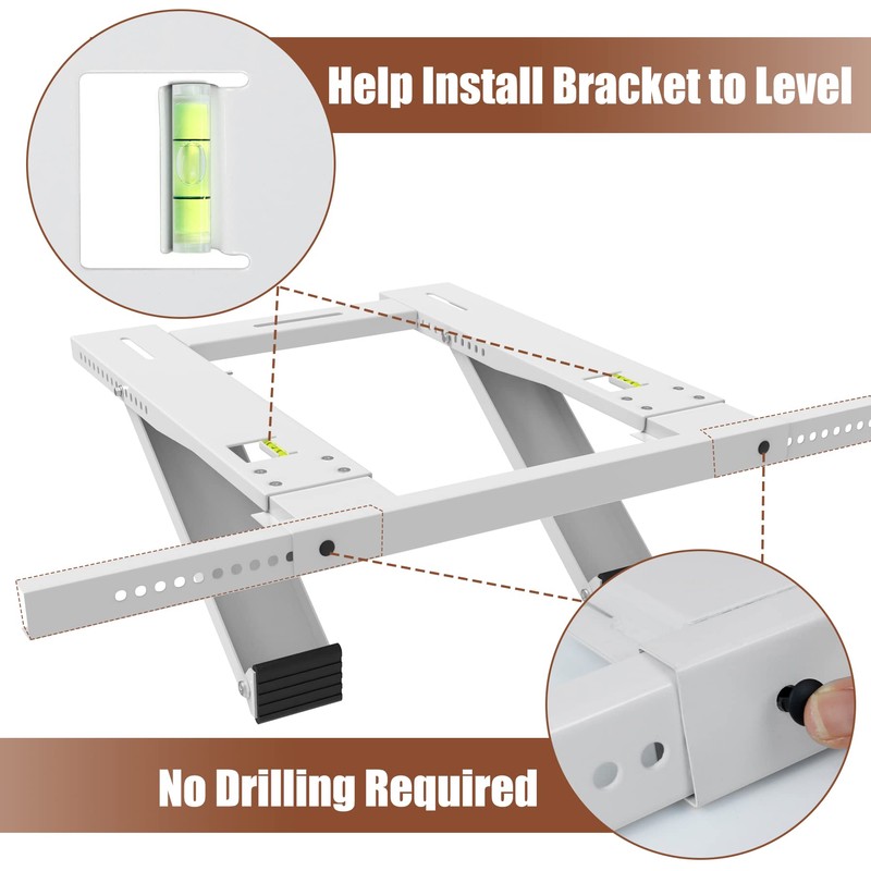 BJADE'S Window Air Conditioner Bracket No Drilling,Window AC Support Bracket,Universal