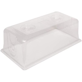 SUNPACK Sundome Plastic Multi-Vented Humidity Dome, Clear, 7" - Ideal for Greenhouses or Indoor Growing, Able to Adjust Humidity with Vents