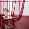 MIULEE Set of 2 Sheer Voile Curtains with Eyelets, Transparent,