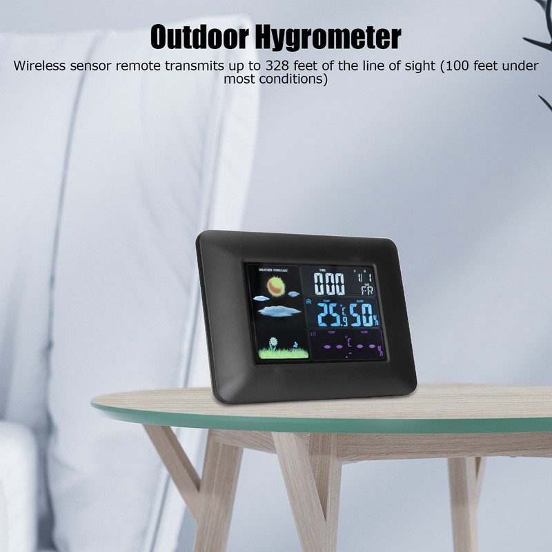 Digital Wireless Weather Station Indoor Outdoor Thermometer with Sensor Temperature