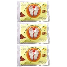 Dot Japan Sole Sheet, Natural Sap Sheet, Visamine, Far Infrared, Radiant Material, Cosmobisa Blend, Lemongrass, Made in Japan, 15 Pairs, 30 Sheets (Set of 3)