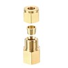 sourcing map Compression Tube Fitting G1/4 Female Thread x 8mm