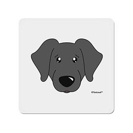 TOOLOUD Cute Black Labrador Retriever Dog 4x4 Square Sticker - 4 Pack Stickers for Laptop, Water Bottles, Bumper,Computer, Phone, Decals