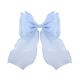 Blue Long Tail Hair Bow for Women Girls Bow Hair Accessories Clips for Thick Fine Hair Bowknot Bow Knot Hair Clip Large Big Hair Slides for Women Girls Hair Bow Decorations Ribbon Bows for Hair