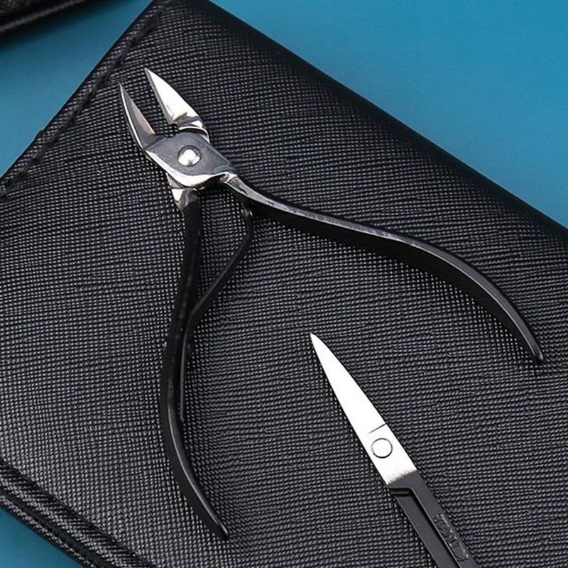 happylaladream 18点 多機能ステンレス製ネイルケアセット 爪切り 爪やすり はさみ 毛抜き ピンセット 耳かき ネイルケア