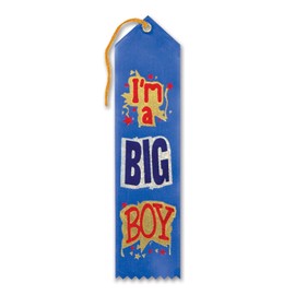 Beistle I'm A Big Boy Ribbon Award, Multicolor - 1pack