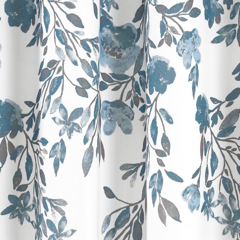 Lush Decor Tanisha Shower Curtain, 72" x 72", Blue &