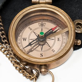 Gift for Son from Mom Dad, Engraved Compass, Father to Son Gifts, Mom to Son Gifts for Graduation, Birthday Baptism Confirmation Engraved Compass with Leather Case