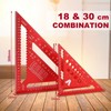 Carpenter's Square Set, 18 cm and 30 cm Triangle Ruler,