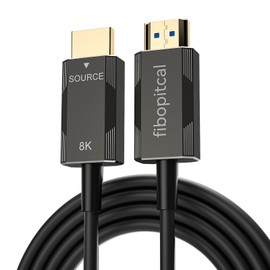 Fibopitcal Fiber Optic HDMI 2.1 Cable – Ultra High Speed 48Gbps, Supports 8K@60Hz /4K/120Hz, Thin & Flexible Design, High Durability, Compatible with All HDMI 2.1 Device (Diretional-Fiber, 6.6ft)