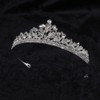 Wekicici Crystal Wedding Tiara Silver Bridal Rhinestone Crown Elegant Wedding