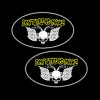 Dont Tread On Me Gadsden Flag Winged Skull Conservative Oval Sticker 2 PACK 590