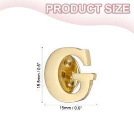 PATIKIL Letter Lapel Lepin Initial Alphabet Letter G Collar Pin Women Men Shirt Dress Suit Coat Collar Gold Letter G