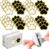 Jexine 24 Pieces Self Adhesive Paw Print Patch Chenille Paw